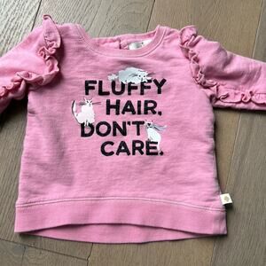 Kate Spade Baby Girls Cats Logo Pink Sweatshirt Sz 12 Months